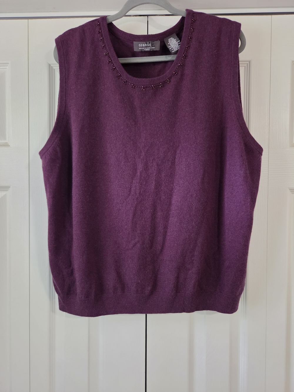 George Women’s Sleeveless Knit Shell in Deep Plum